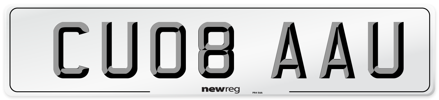 CU08 AAU Number Plate from New Reg